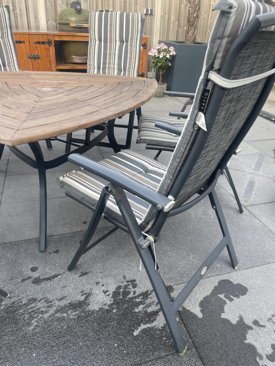 Tuinset Hartman tafel met R&S design stoelen + kussens