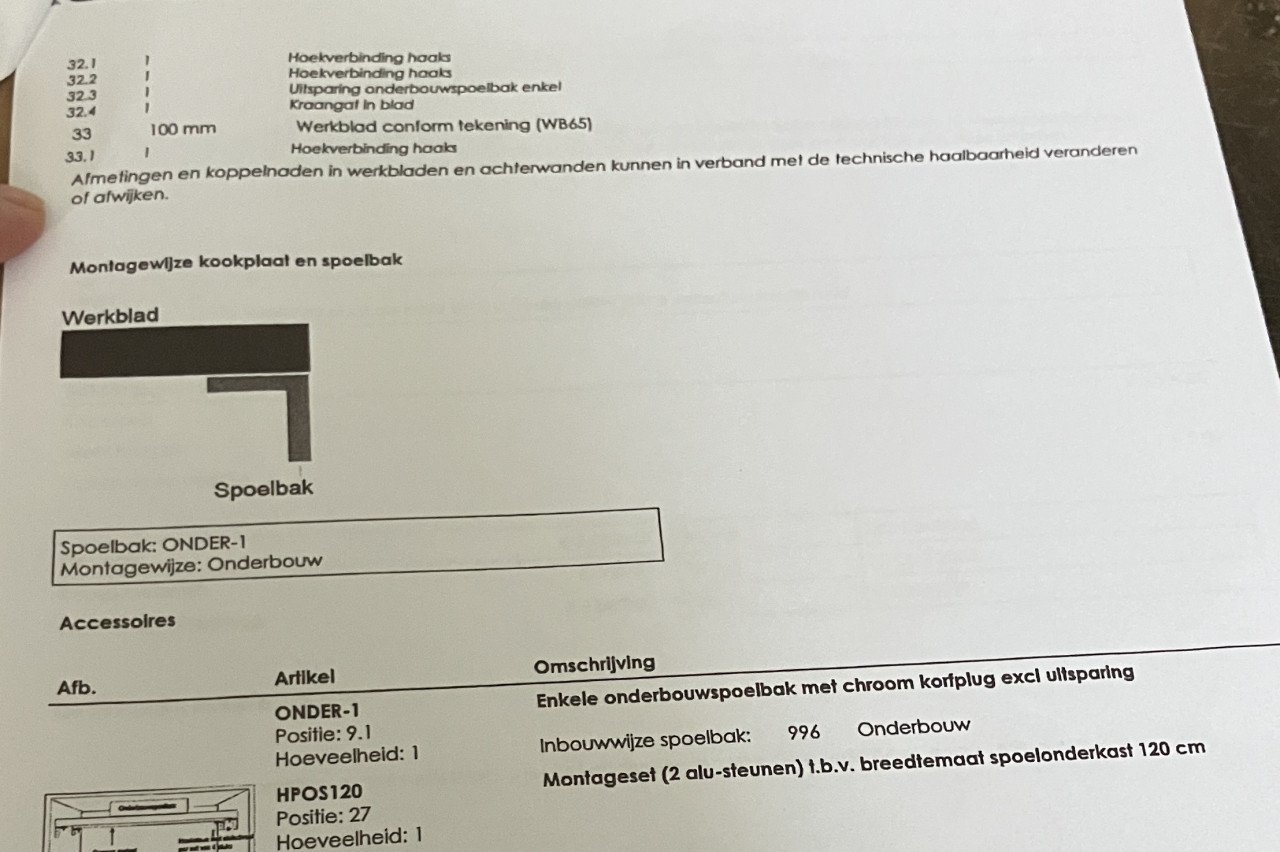 Nieuwe keukenelementen KeukenMaxx: blad en spoelbak