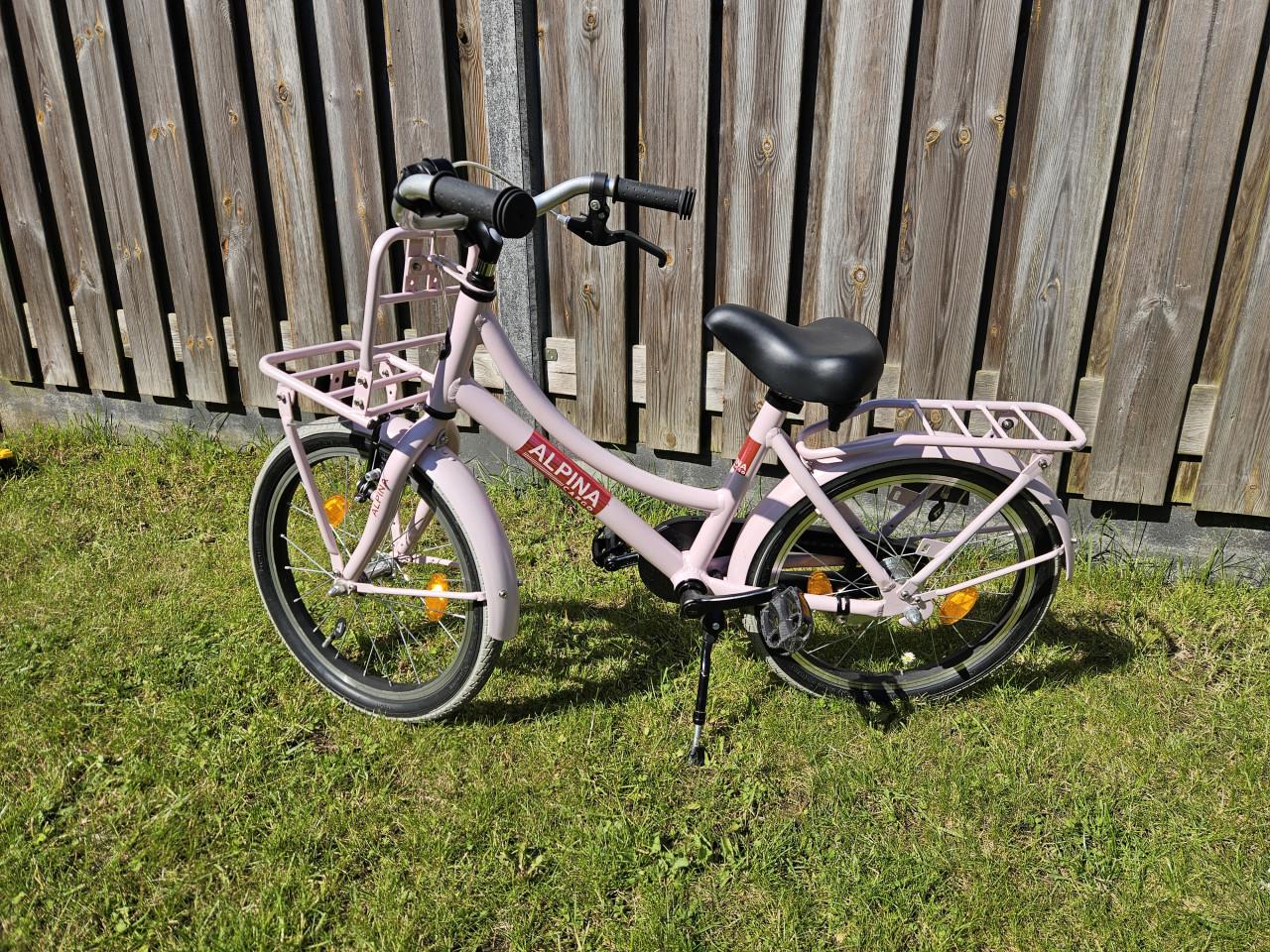 Kinderfiets/meisjesfiets alpina cargo 18 inch roze