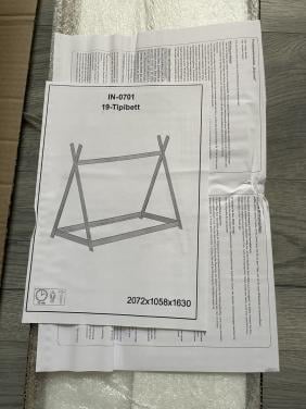 Kinderbed nieuw in doos! Tipi vloerbed wit hout uniseks