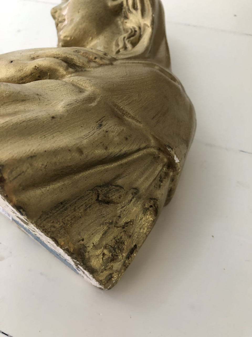 Mooi verguld brocante heilig Maria wandbeeld