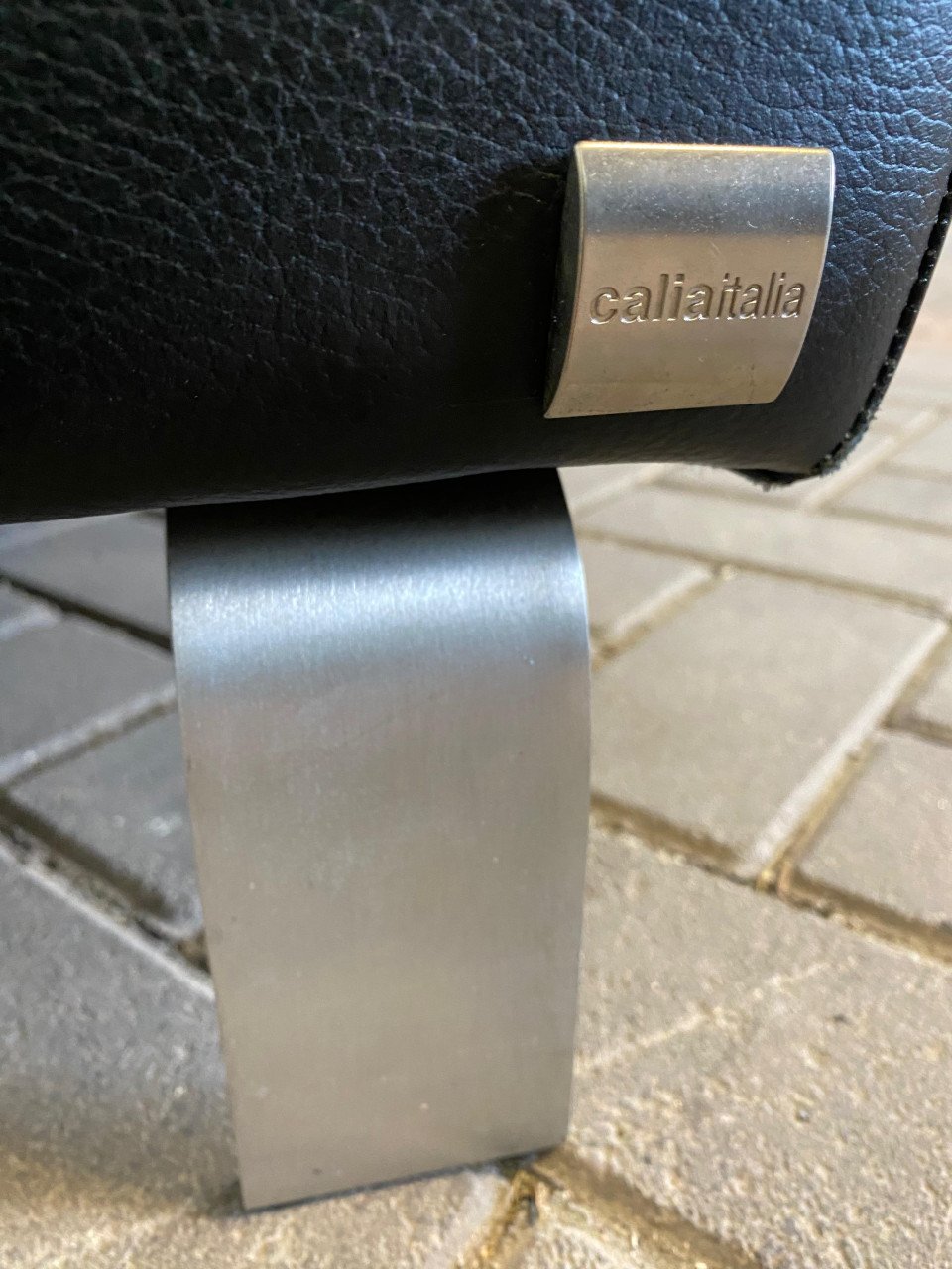 GRATIS LEVERING HEEL NL Caliaitalia Zwart Echt Leer Hoekbank