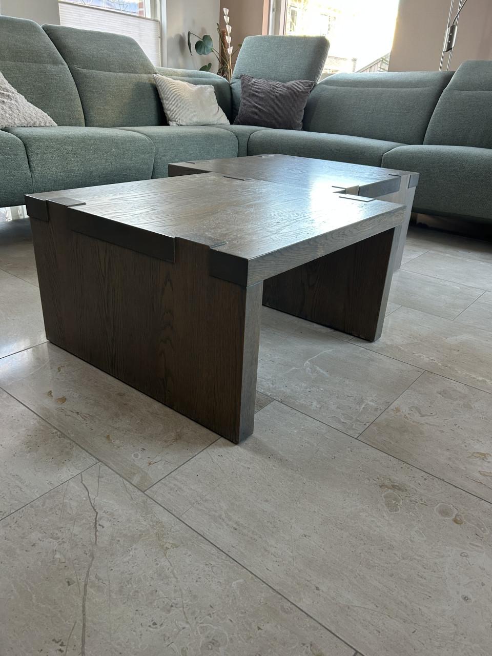 2 stevige, zware salontafels - gebruikt