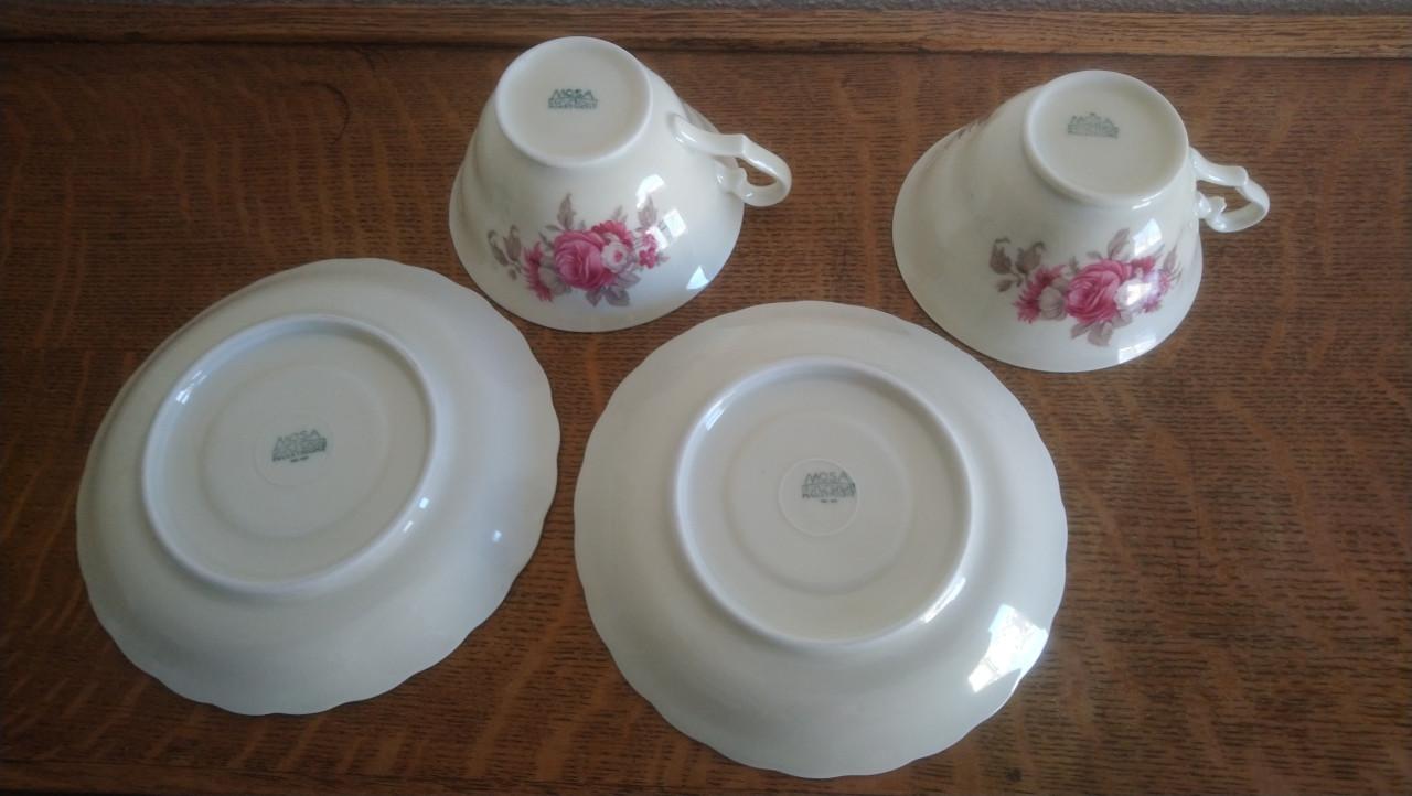 Set van 2 vintage Mosa Maastricht kop en schotels