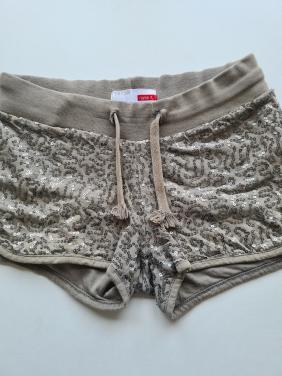 Name It kaki groen met pailletten korte broek  Maat 128