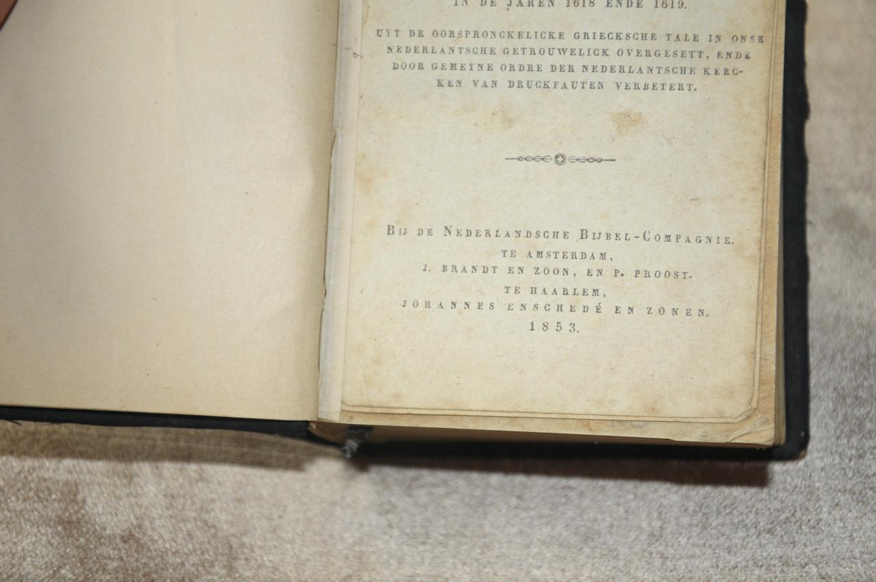 Oude Antieke bijbel met psalmen, uitgave 1853!