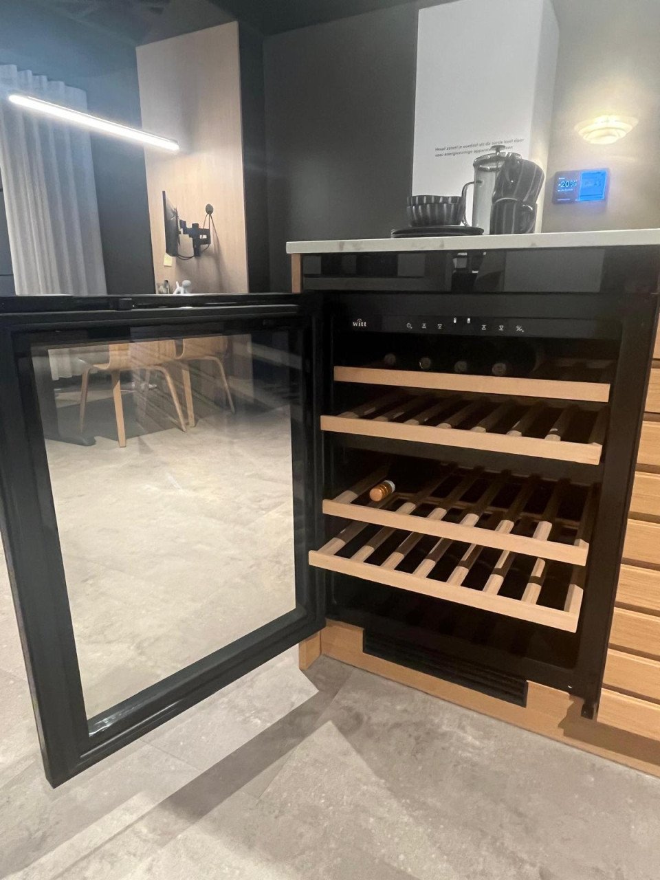 EILANDKEUKEN KVIK VEDA white icm CIMA light oak