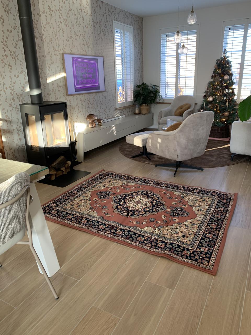 💖Super Leuk Oud Roze Vintage Vloerkleedje💖186 bij 140 cm✨