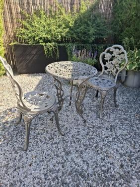 Prachtig gietijzeren tuinset