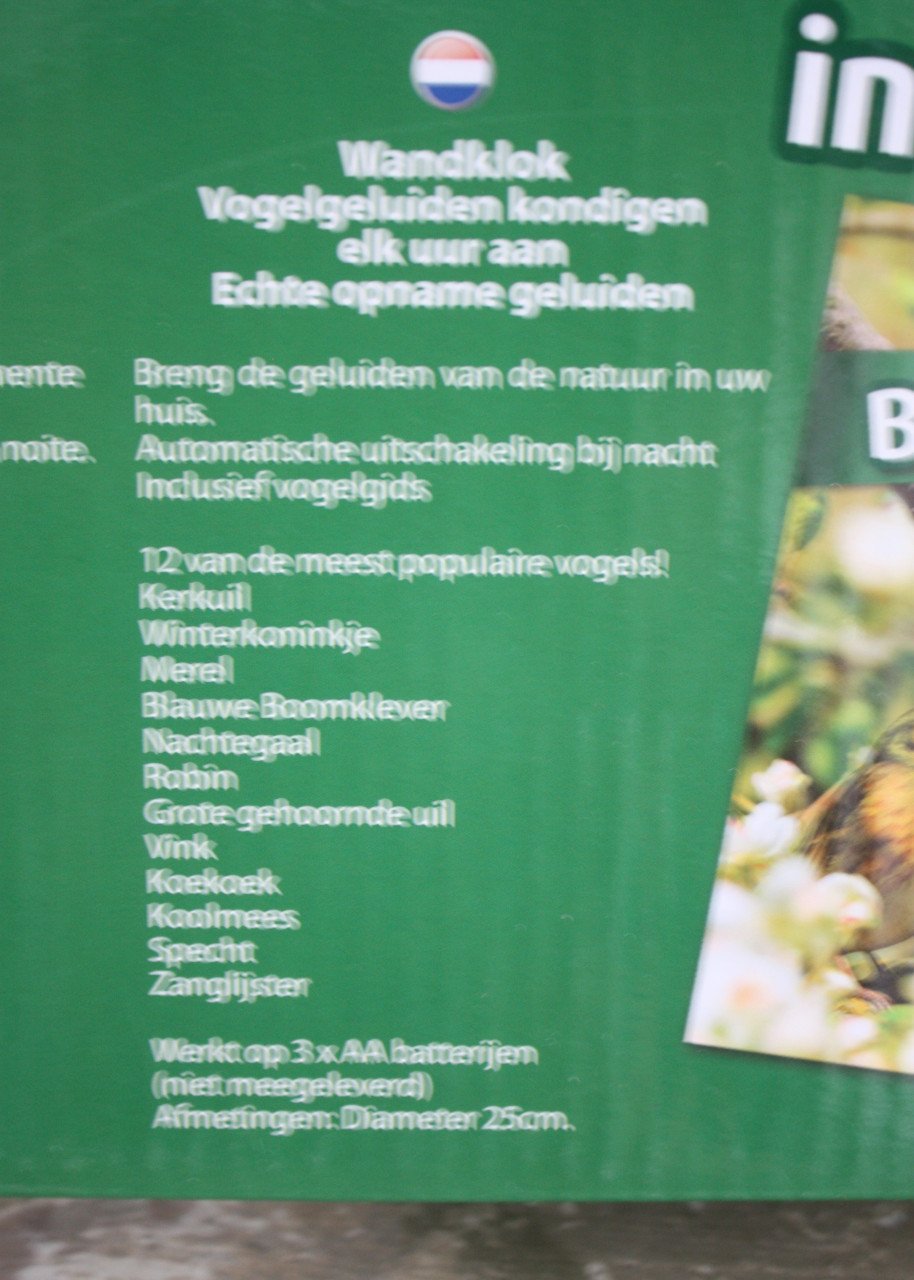 Nieuw in verpakking Birdsong Clock - Klok met Vogelgeluiden elk uur - Groen