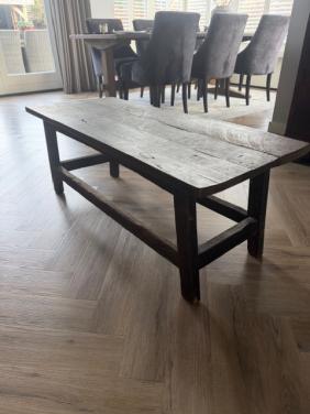 Oud houten salontafel 120X50