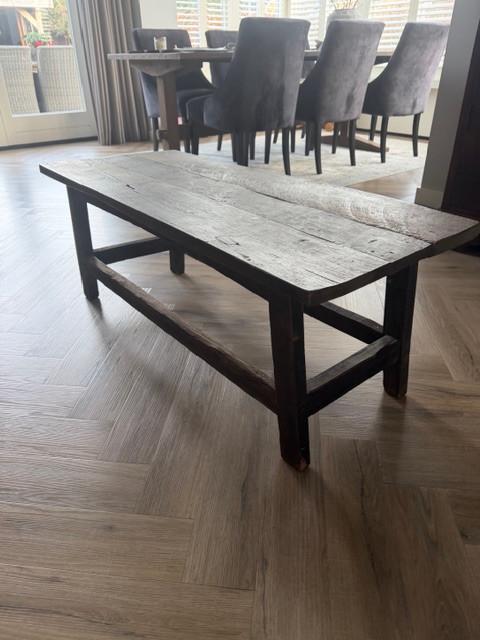 Oud houten salontafel 120X50