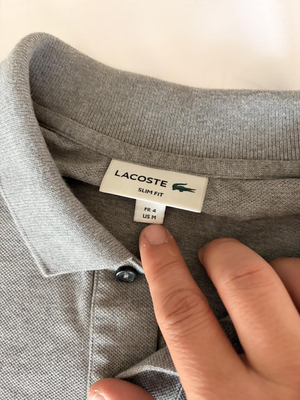 Lacoste Slim Fit Polo Grijs Heren M