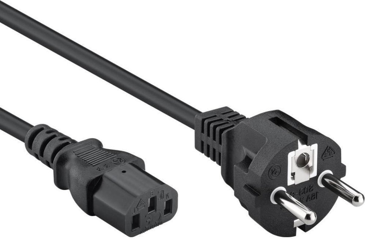 C-13 Netsnoerkabel voor o.a. pc, monitor, apparaten 1 meter.