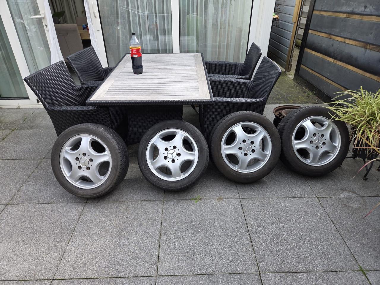 Mooie LM velgen met goede banden voor Mercedes "A" klasse 15"