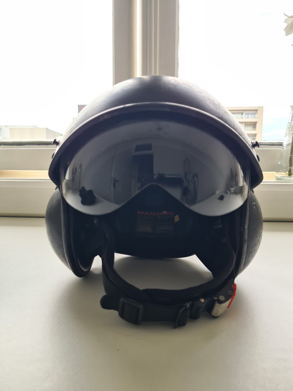 Red Bike mat zwarte helm Maat L