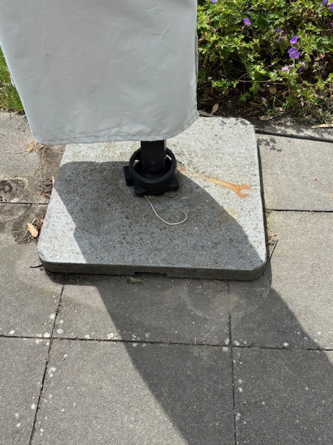Zweefparasol met voet en hoes