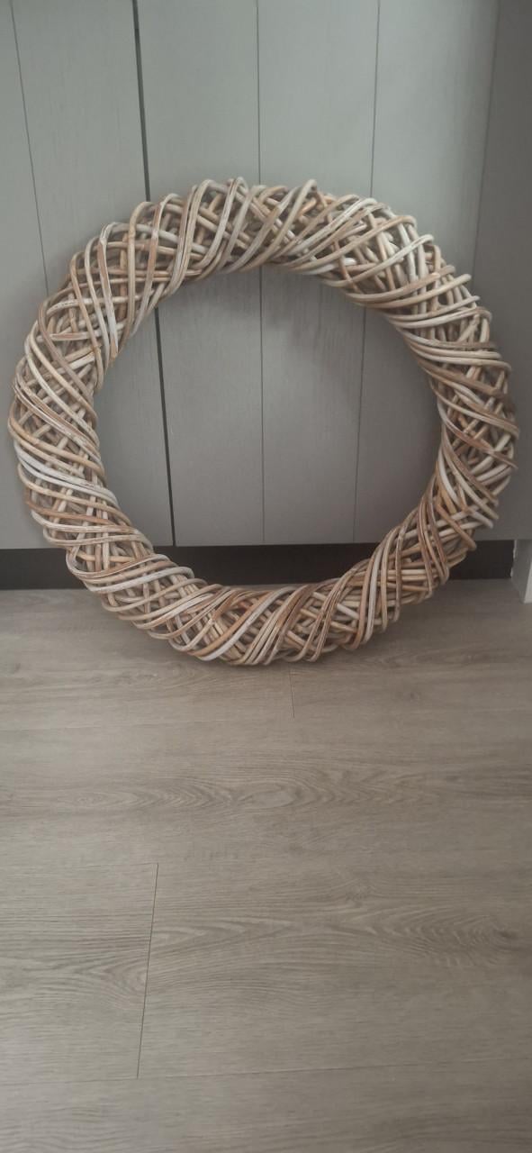Rieten rotan krans 70 cm doorsnede