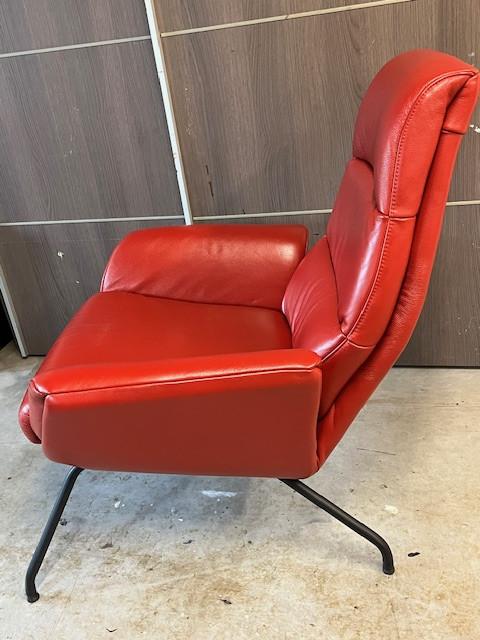 Lederen relax fautuille rood