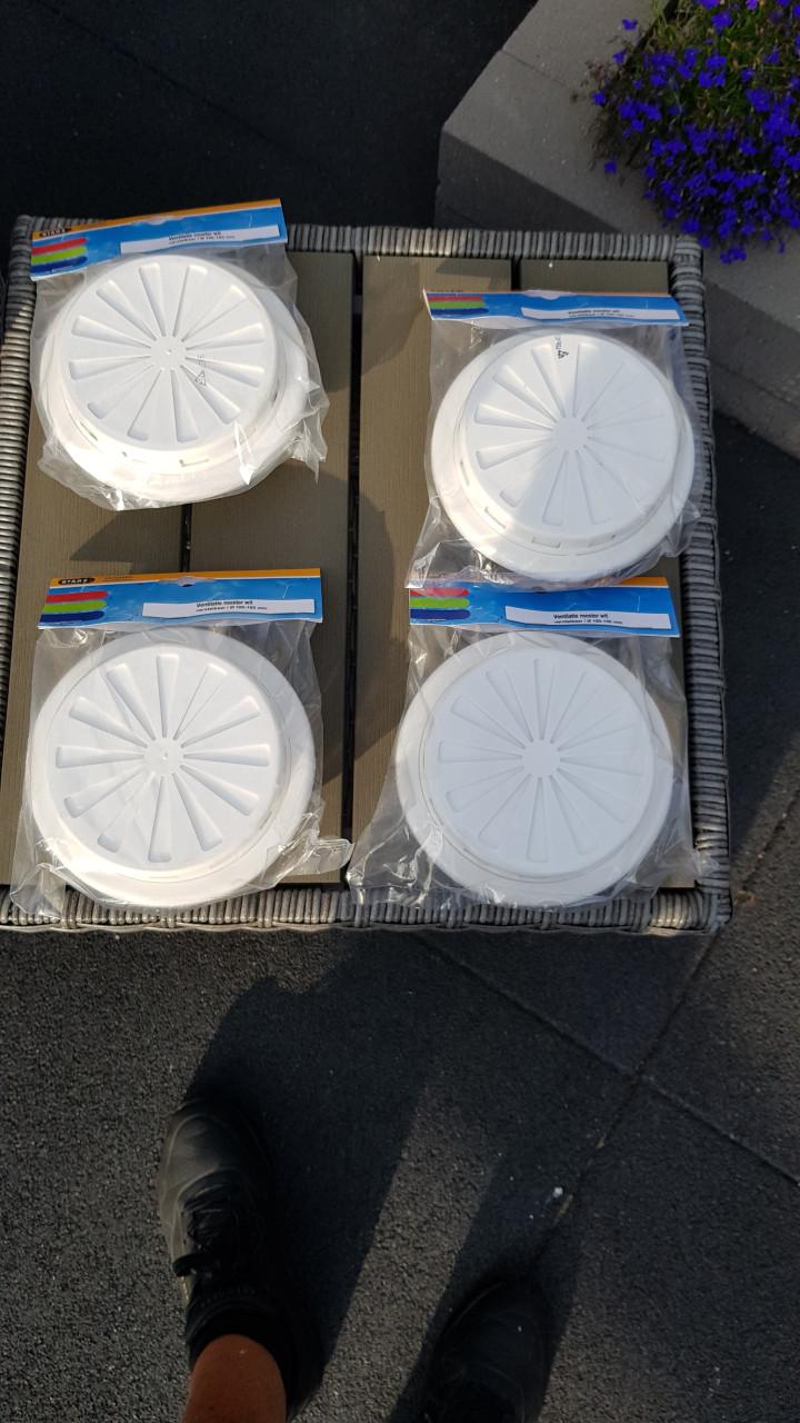 Ventilatierooster 4 stuks  nieuw