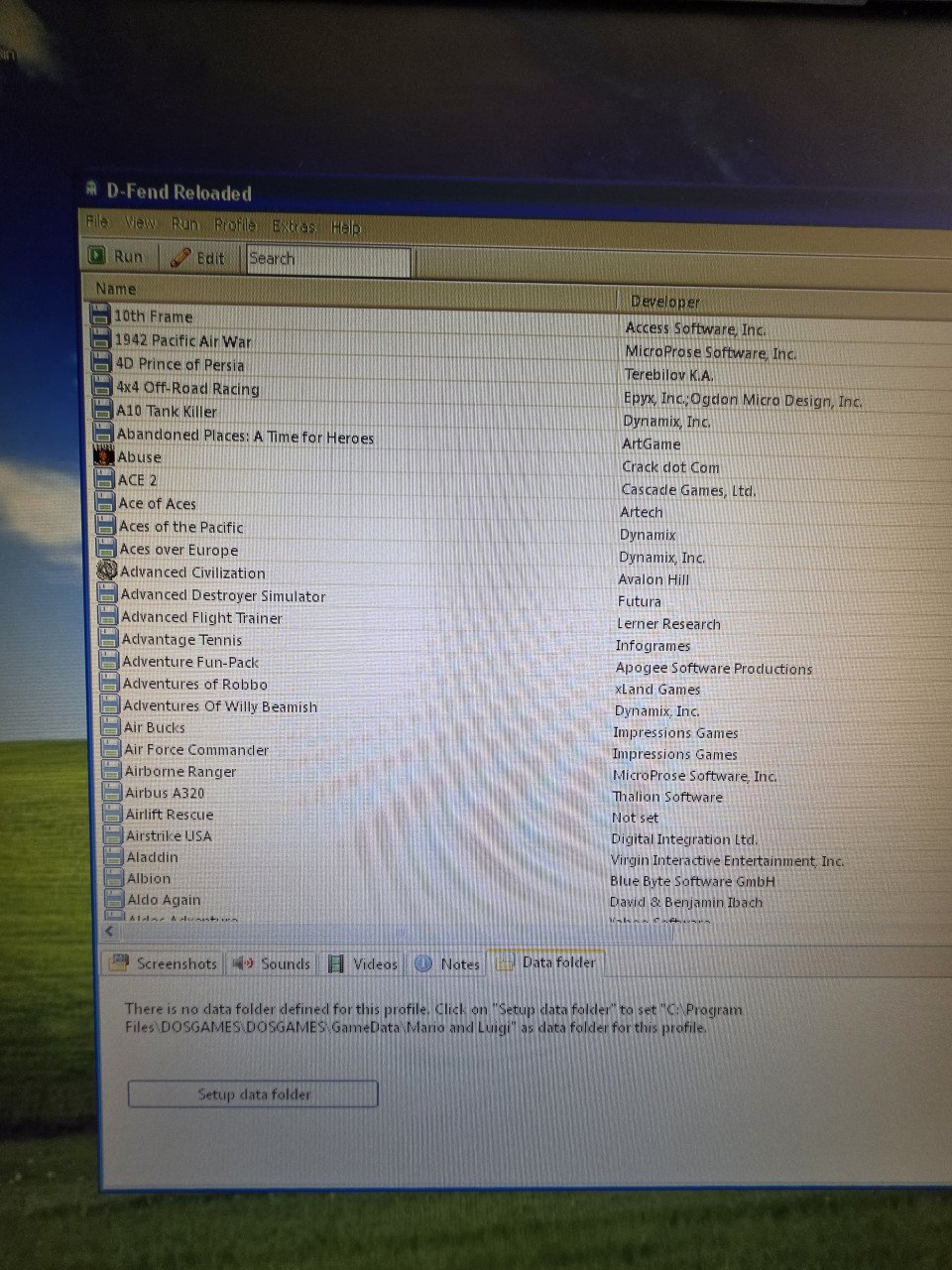Classic gaming HP 8200 Elite i5 ws XP dos games  + 400 MS-dos spellen erop.