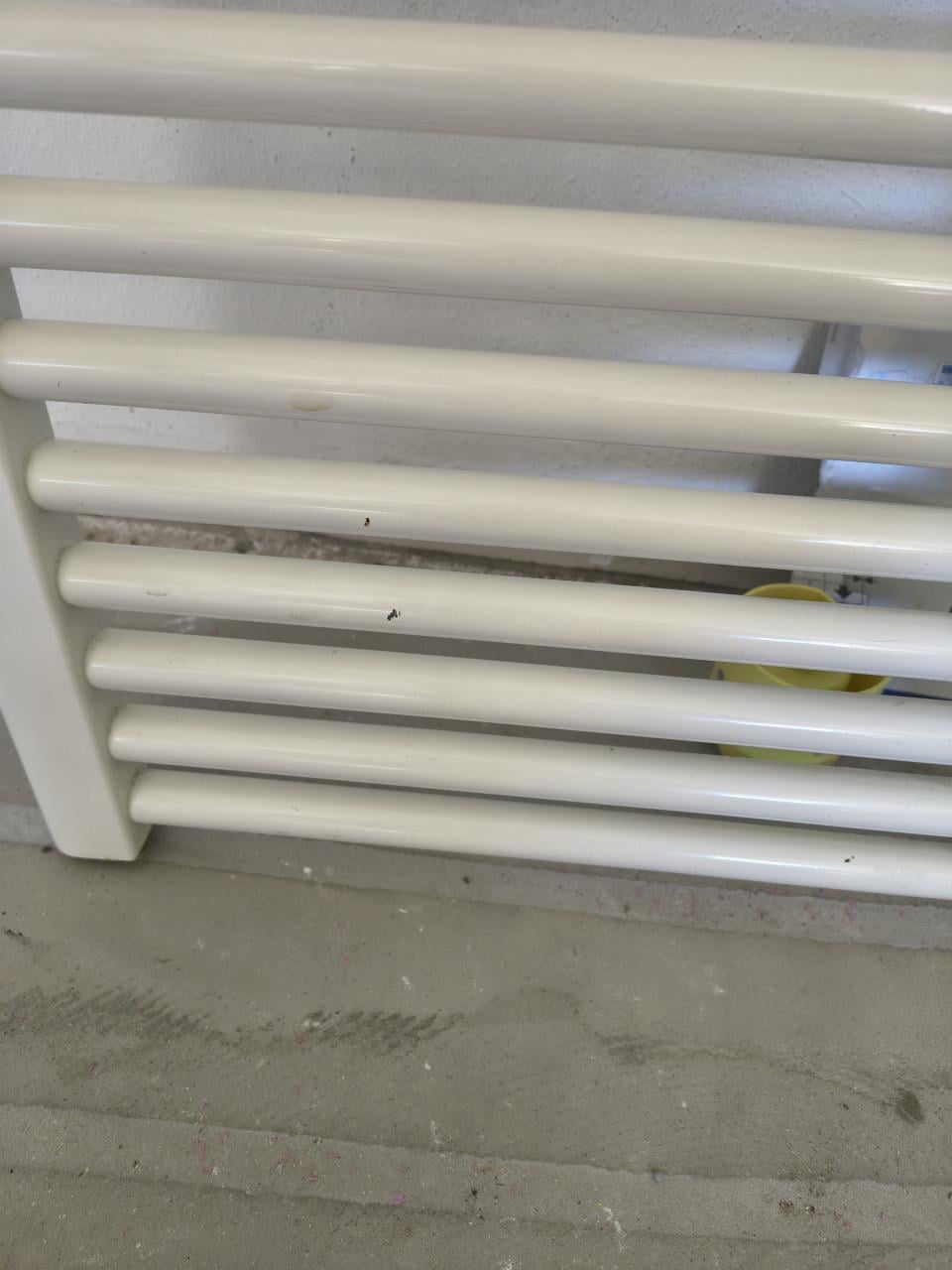 Handdoekradiator 201 cm x 45 cm crème wit