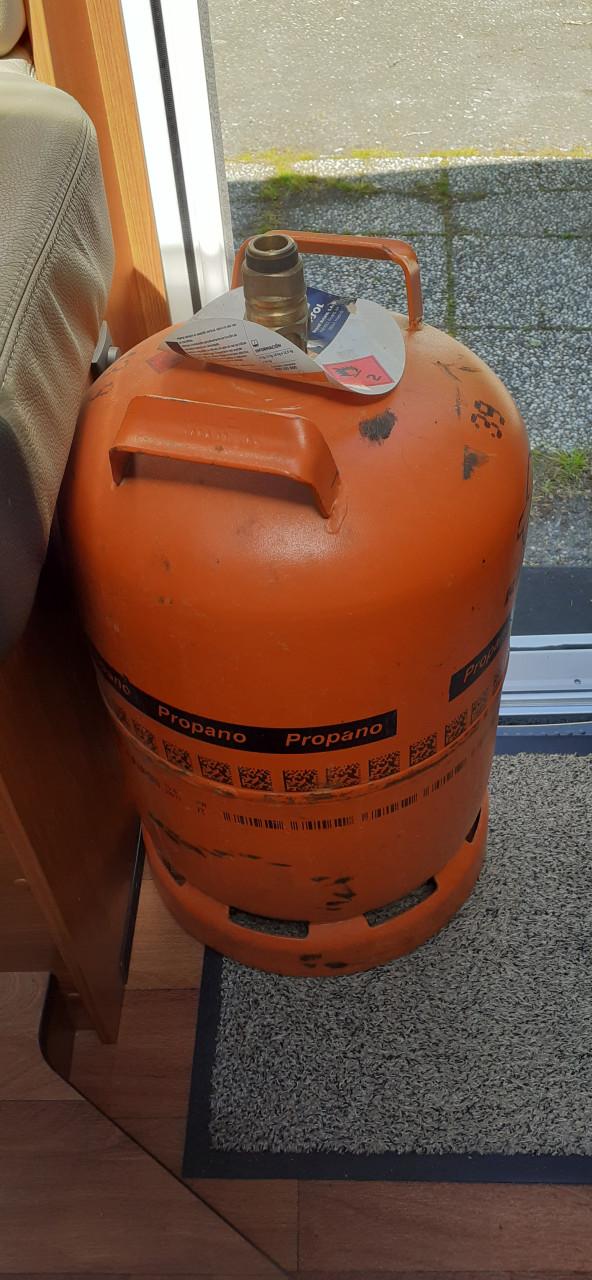 Spaanse gasfles leeg