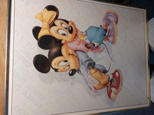 Schilderij Mickey en Minnie