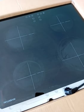 4 plaats inductie kookplaat zwart