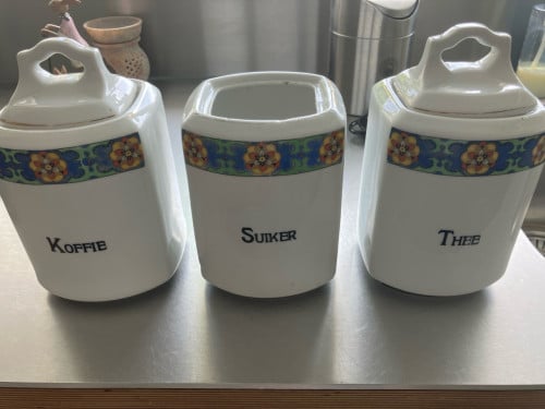 Koffie/thee/suiker pot vintage