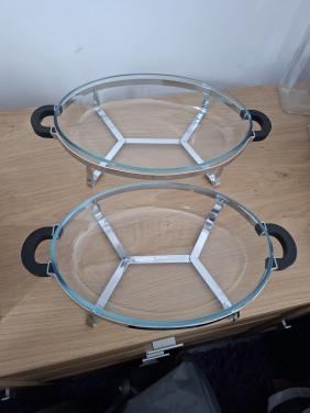 4 glazen ovenschalen