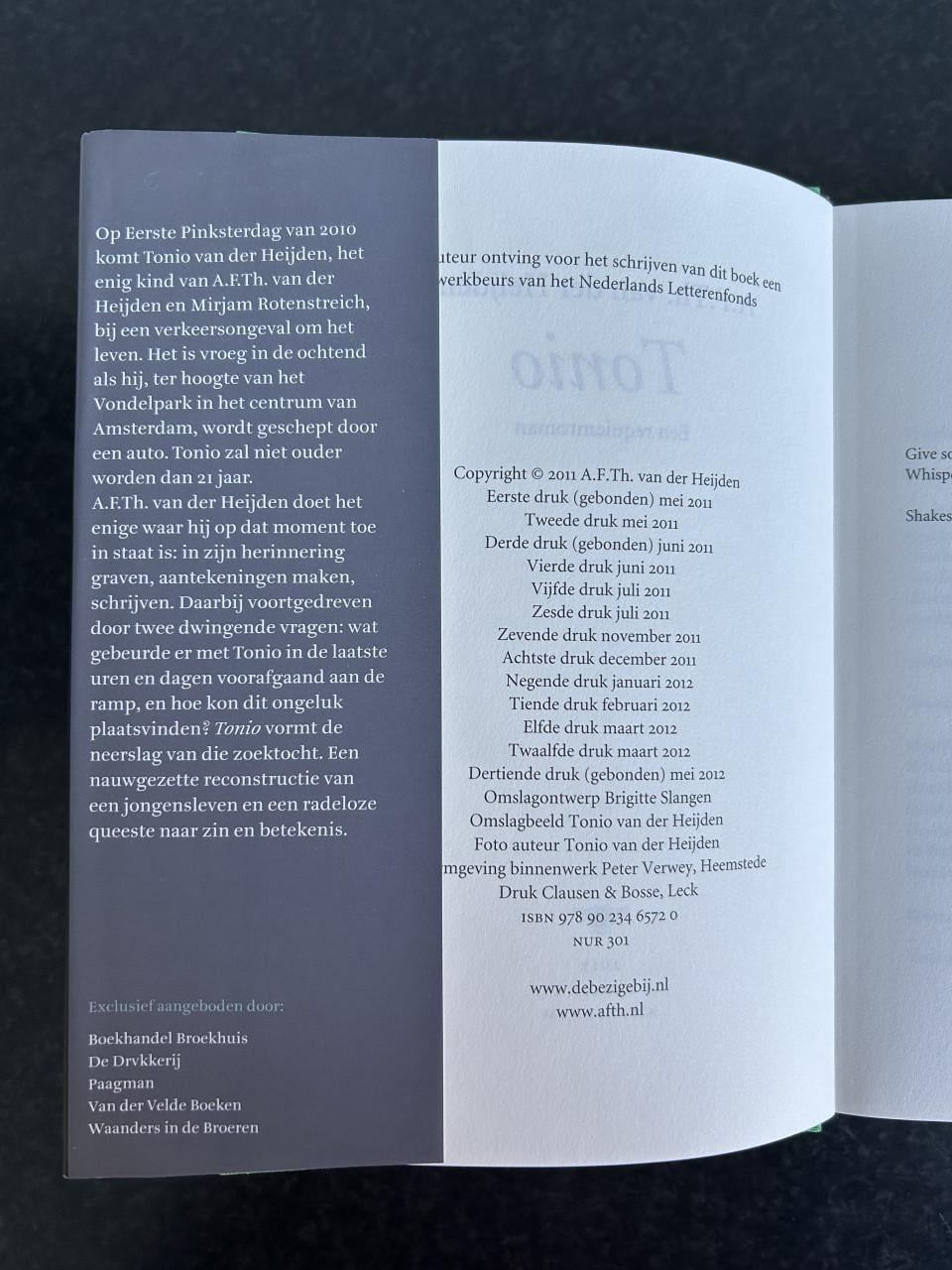 Tonio is een requiemroman van A.F.Th. van der Heijden,