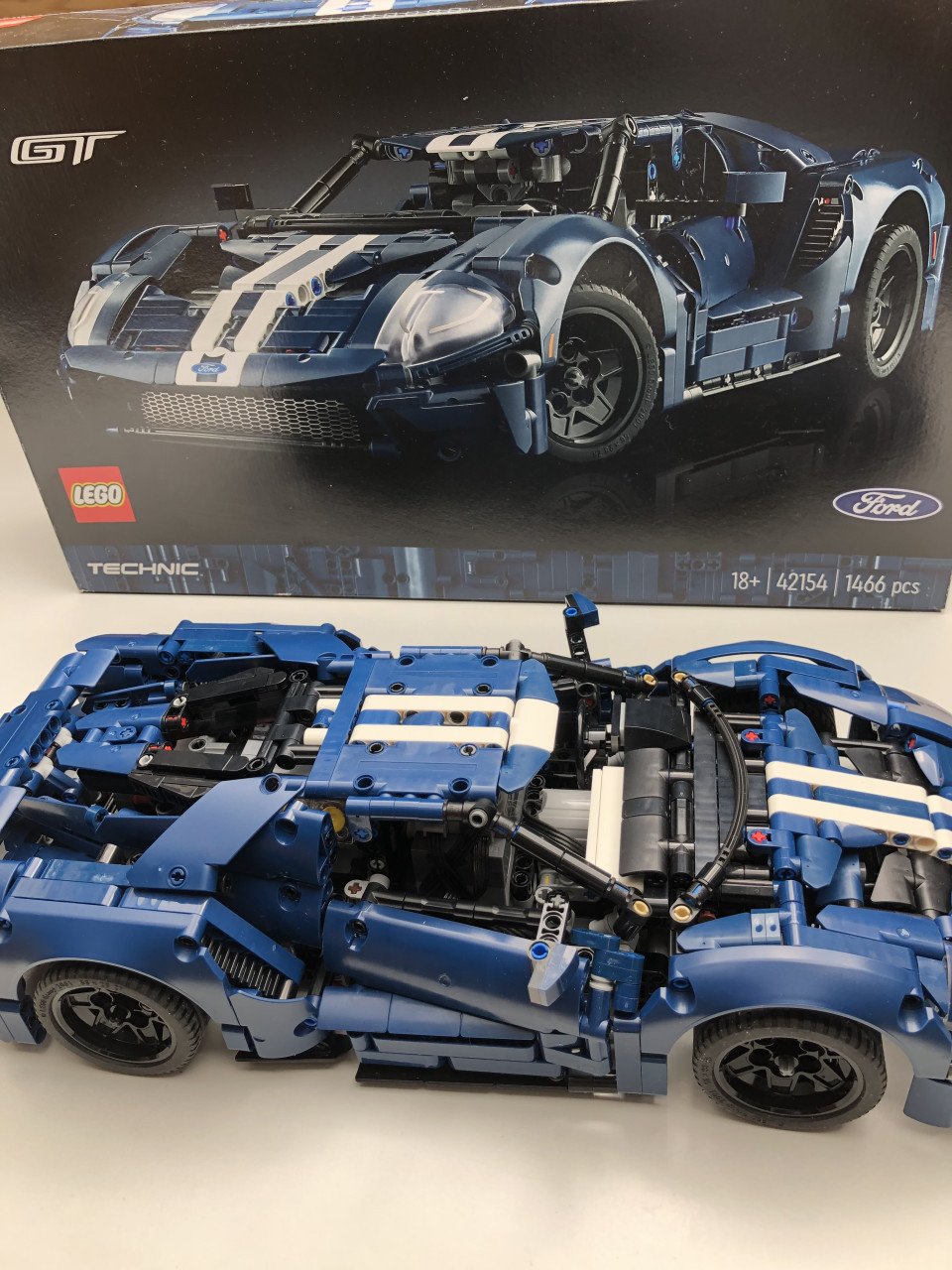 Lego Technic set Ford GT, 42154, nieuwstaat, 1x gebouwd, niet mee gespeeld.