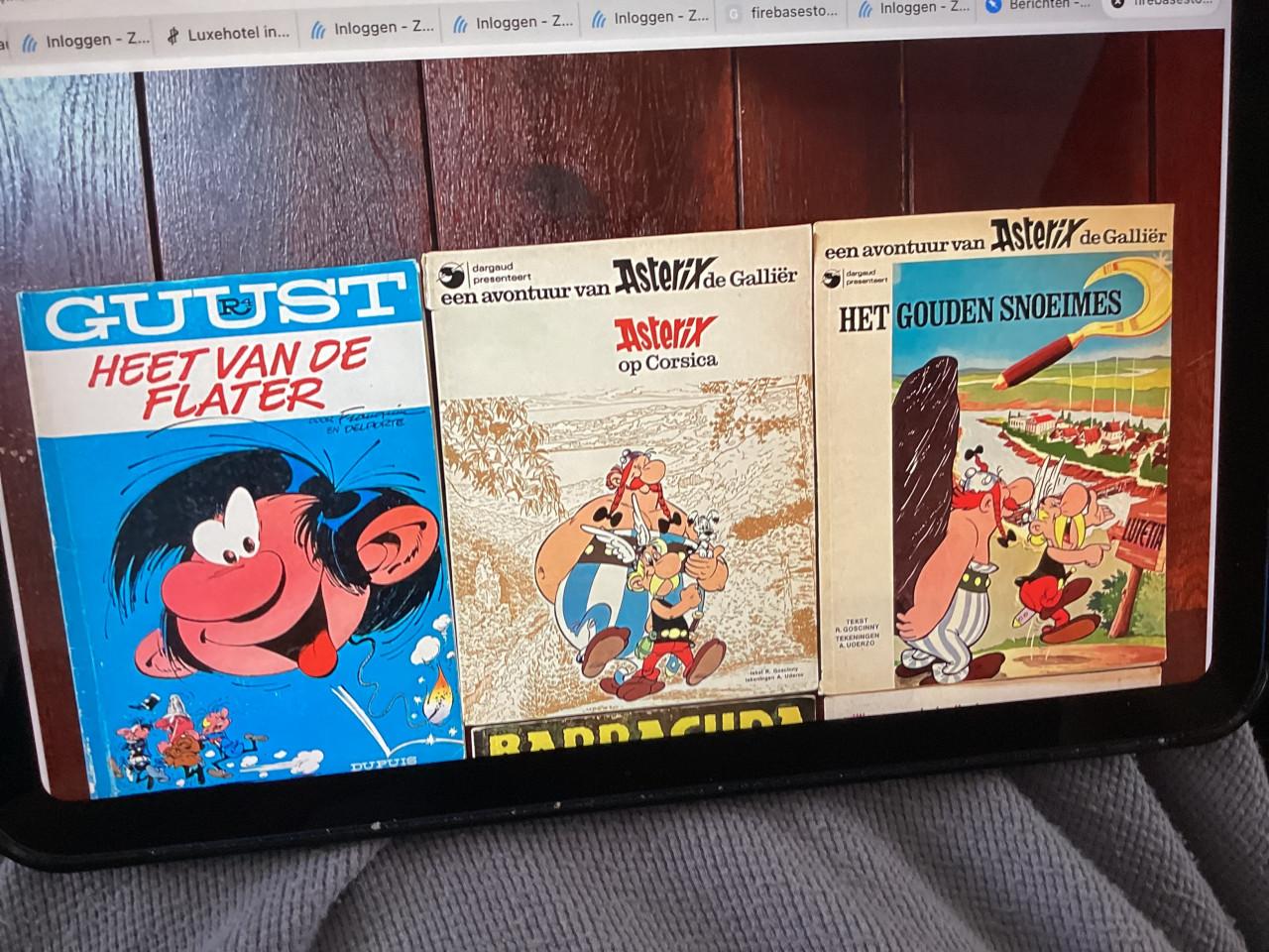 Heel veel verschillende stripboeken. Kuifje. Michel Vaillant.  Rik Ringers.