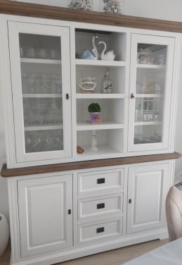 Vitrine kast, dressoir, salon tafel, eettafel, tv kast