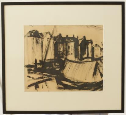 Schilderij Havengezicht - Pieter de Bodt  Incl lijst & handgesigneerd