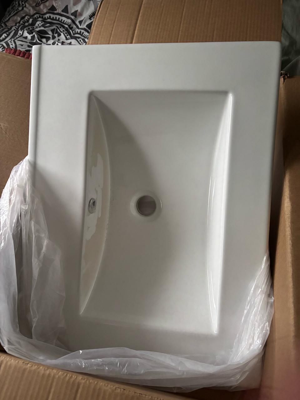 Wastafel 60 cm zonder kraangat