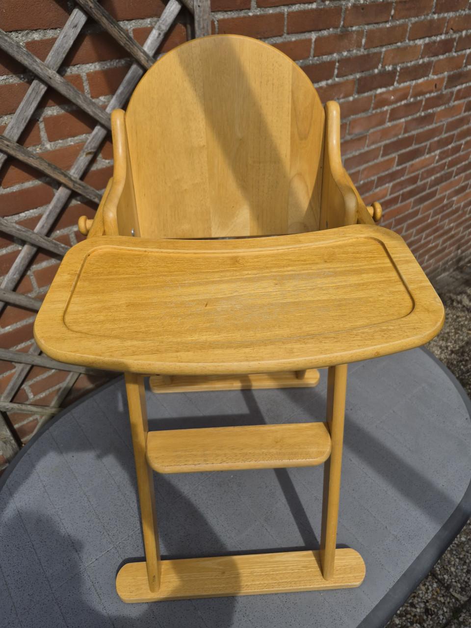 Kinderstoel massief hout, opklapbaar