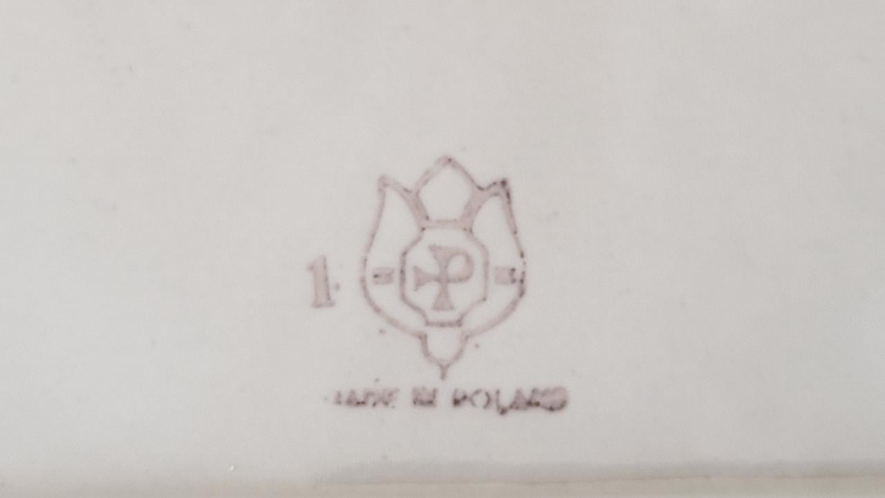 Pools aardewerk (Pruszkow) schaal ovaal 33,5 x 23,5 cm