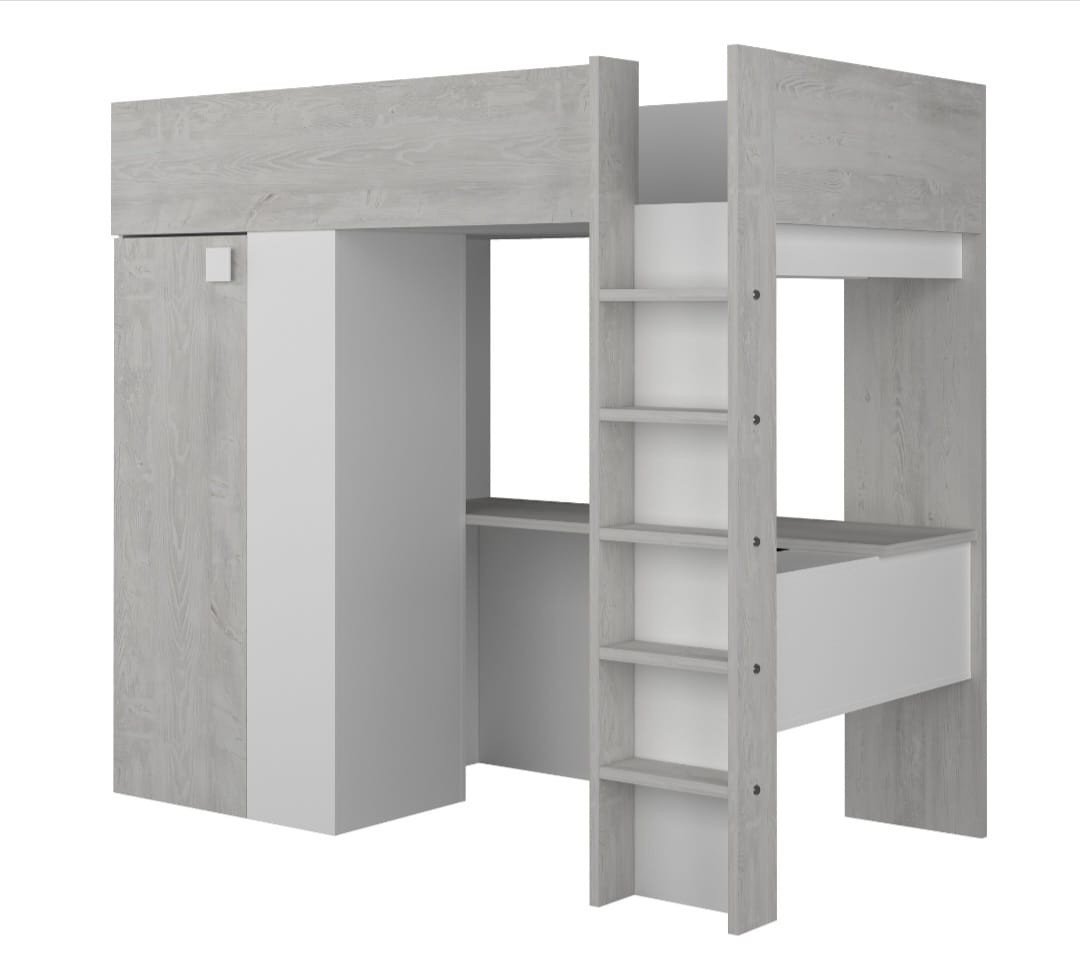 Hoogslaper Studio 1809 met bureau en kast
