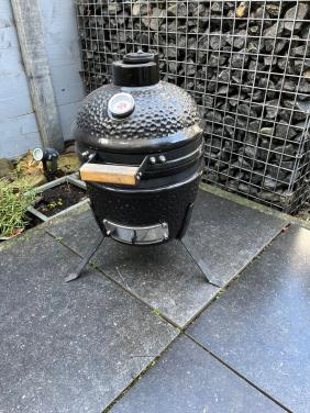 Mini Kamado BBQ zwart 30 cm incl. set toebehoren