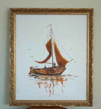 Hoogaars -hengst -botter schilderijen Jac Caljouw  Arnemuiden