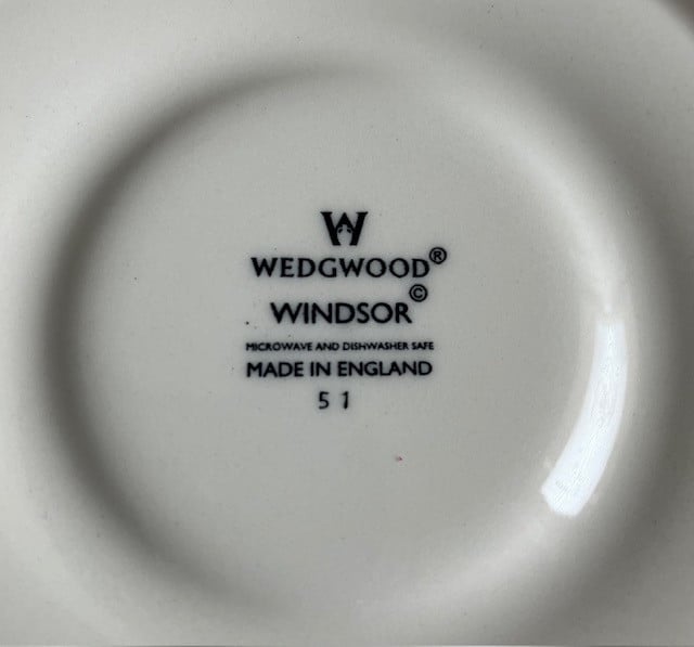WEDGWOOD SERVIES WINDSOR ONDERDELEN IN PRIMA STAAT LIEFST IN 1 KOOP