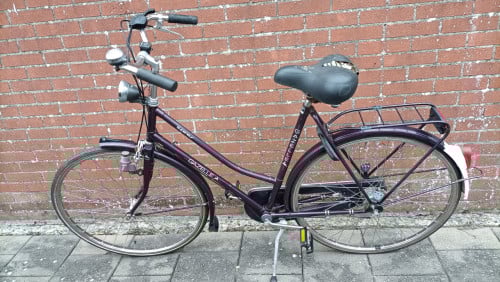 Dames fiets / stationfiets, Gazelle met achteruittraprem. 1 handrem