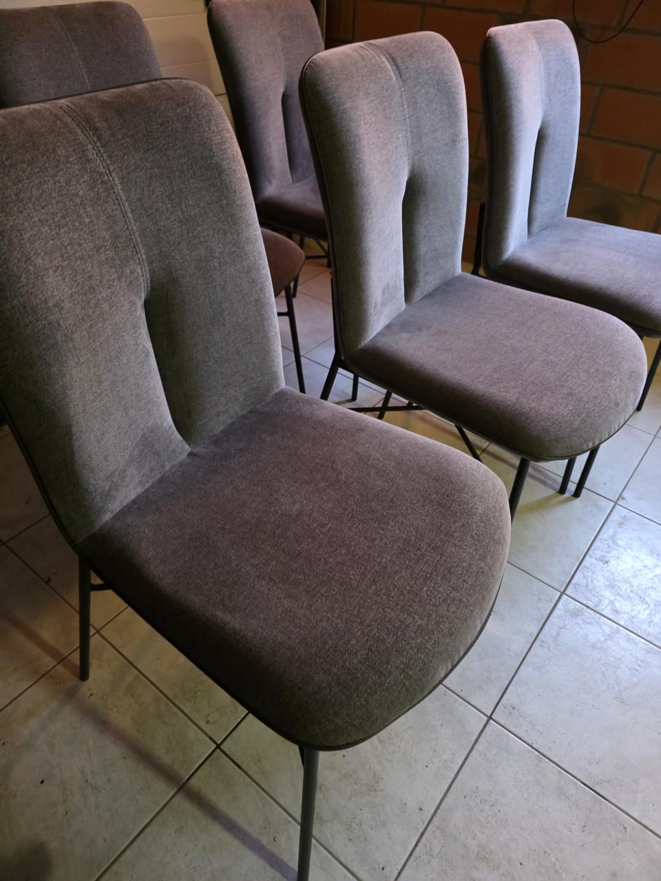 6x Xooon Quint eetkamerstoelen Antraciet