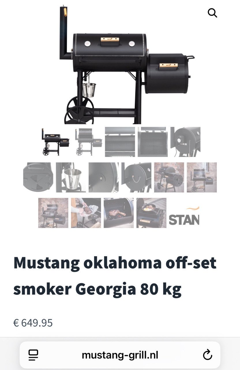 Mustang oklahoma off-set smoker Georgia inc motorgrill
