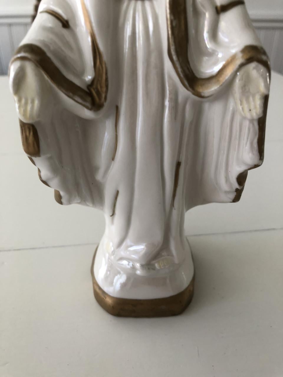 Lief brocante porseleinen heilig Maria beeldje