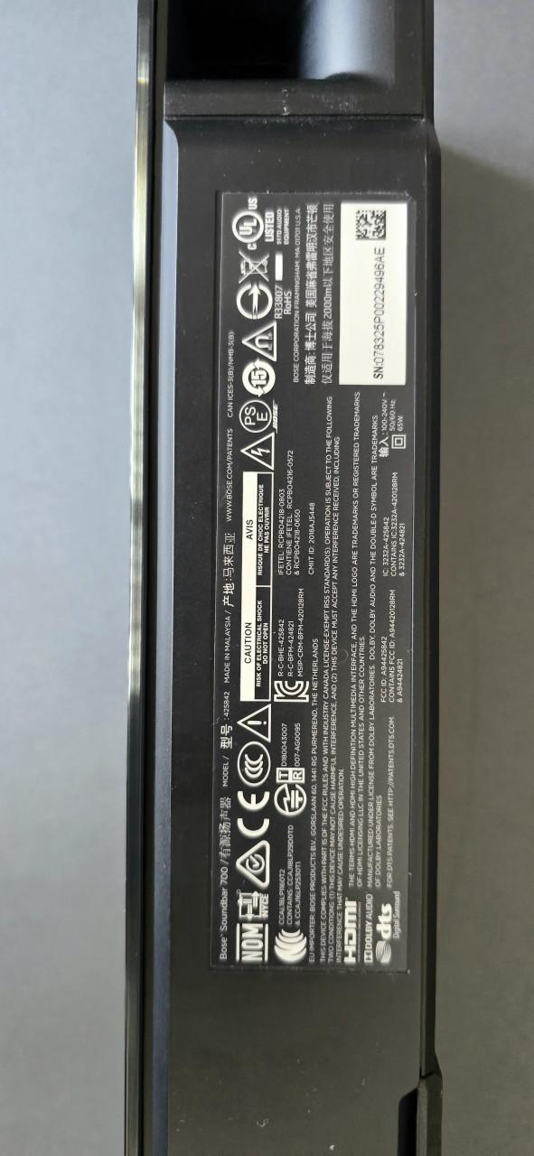 Bose soundbar 700 en bass module 700