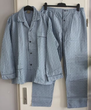 Heren pyama icht blauw motief maat 54