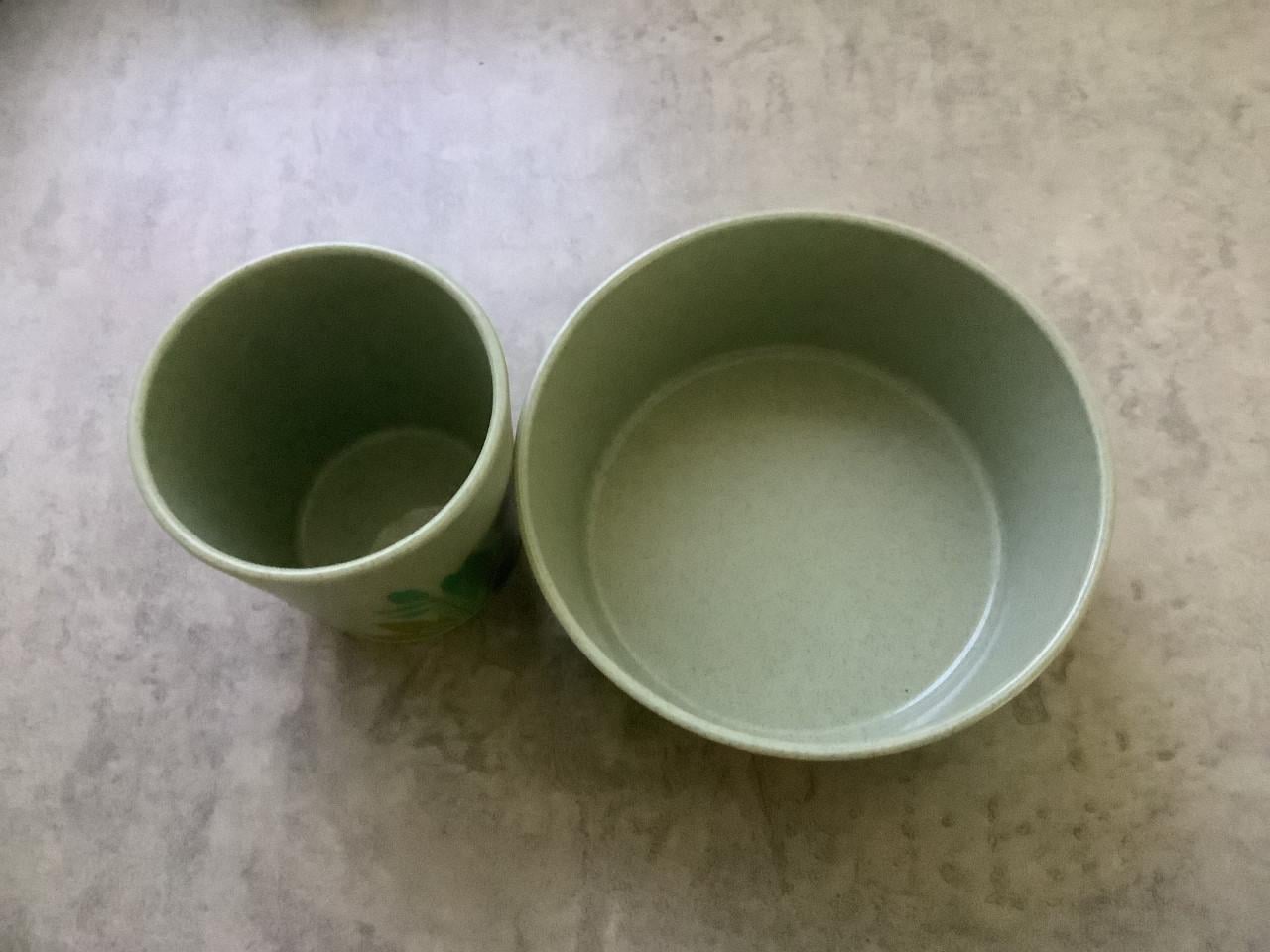 Koziol Beker + Schaal, Lonnie Beker met rietje/deksel, Wrendale Schaaltje